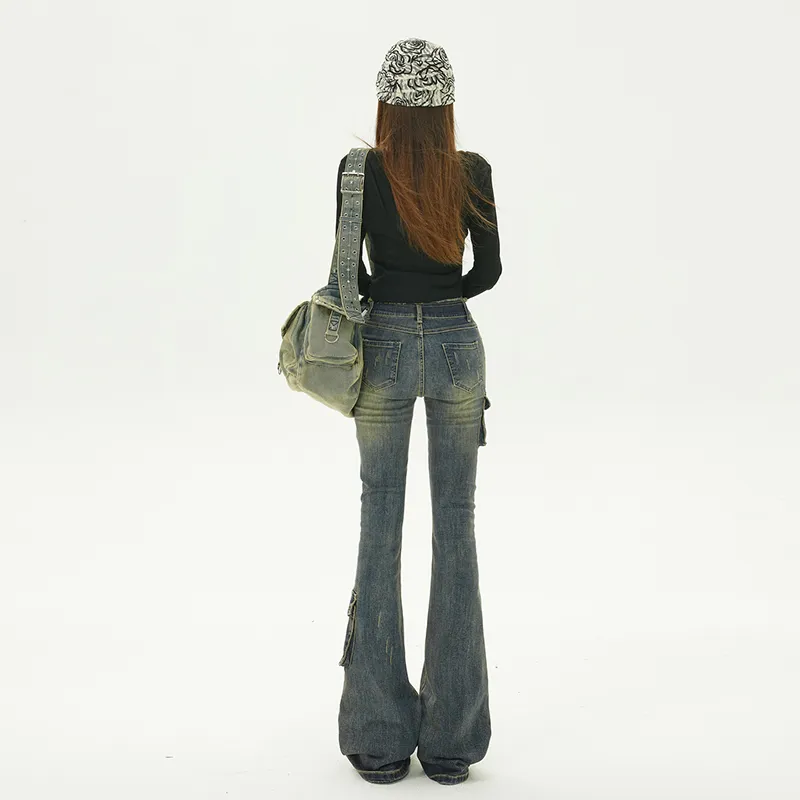 Wen Shan Jeans Women's Vintage Blue-5
