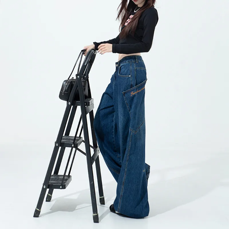 Wen Shan Jeans Women's Dark Blue-11