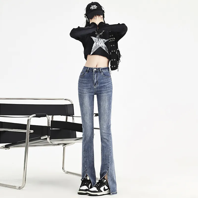 Wen Shan Jeans Women's Vintage Blue-5