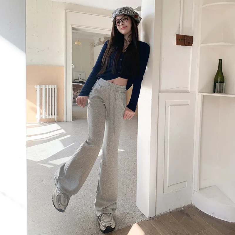 Wen Shan Casual Pants Women's Gray-8