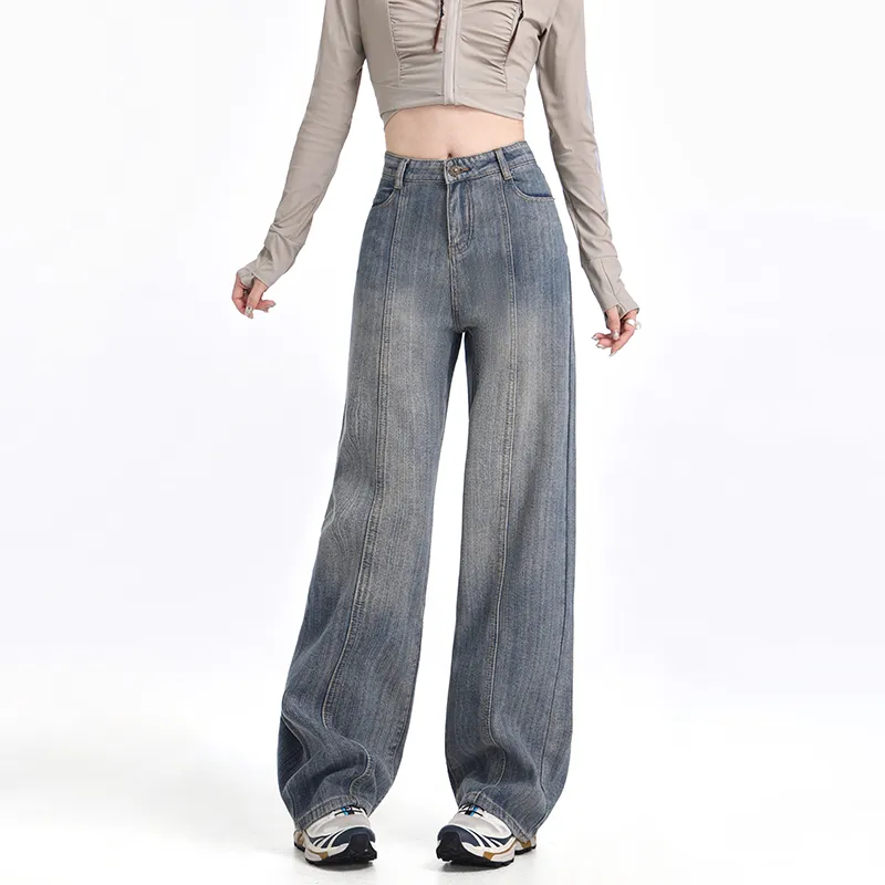 Wen Shan Jeans Women's Vintage Blue-7