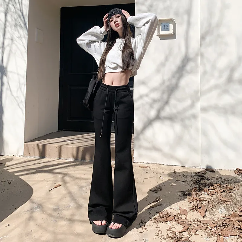 Wen Shan Casual Pants Women's Black-2