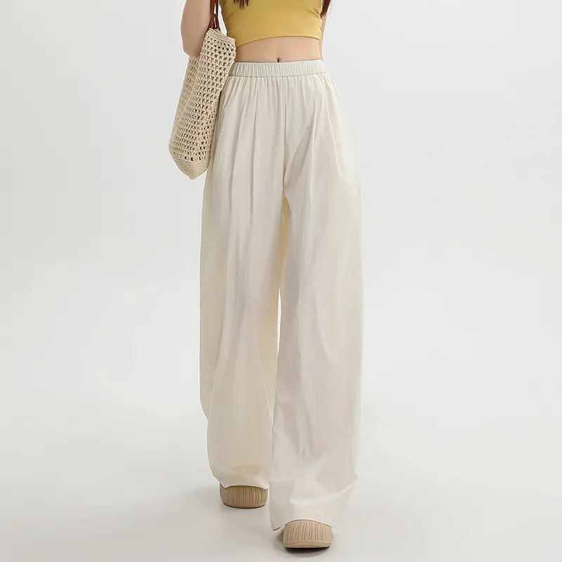 Wen Shan Casual Pants Women's White-3