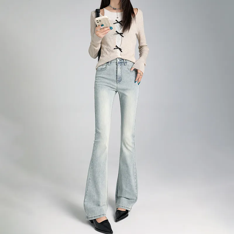 Wen Shan Jeans Women's Elegant Blue-2