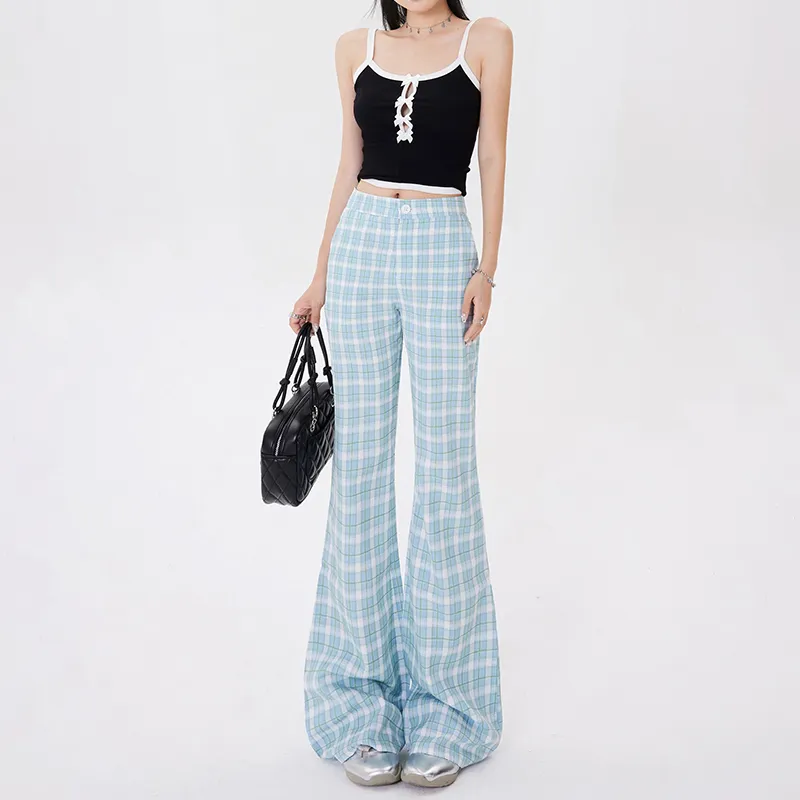 Wen Shan Casual Pants Women's Light Blue-2