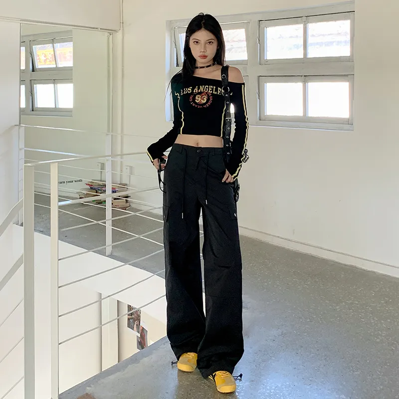 Wen Shan Casual Pants Women's Black-5