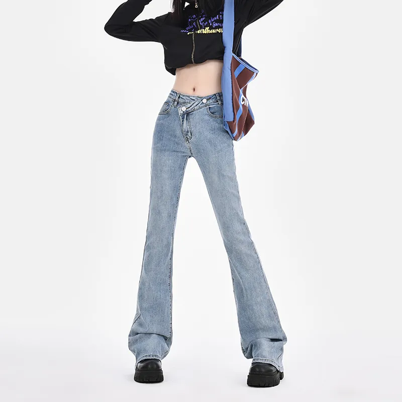 Wen Shan Jeans Women's Light Blue-2