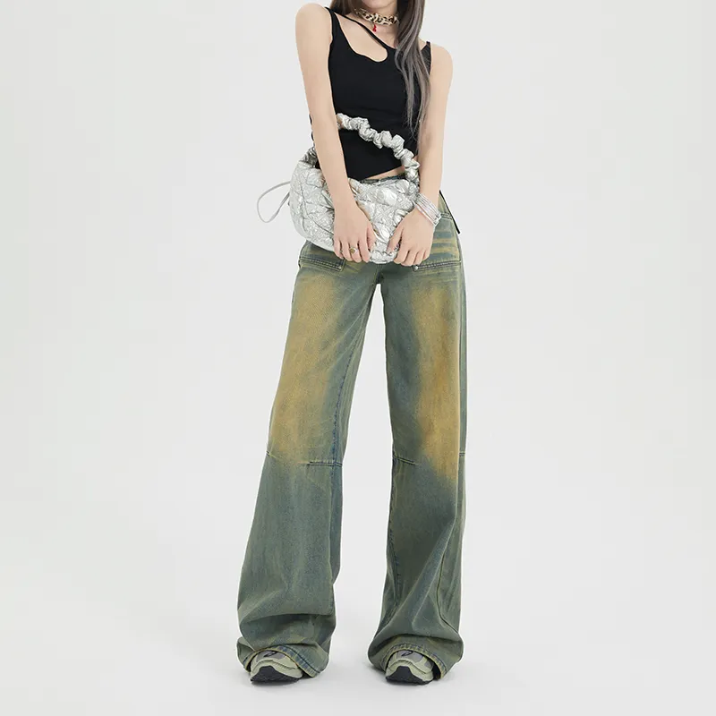 Wen Shan Jeans Women's Turquoise Color-2