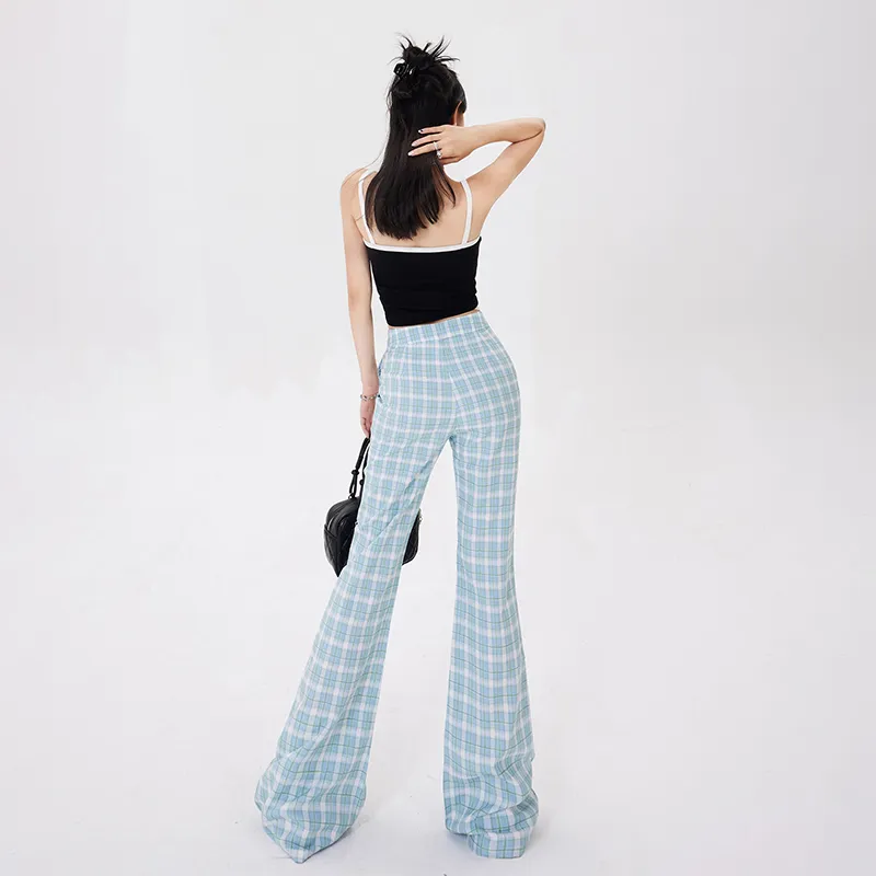 Wen Shan Casual Pants Women's Light Blue-9