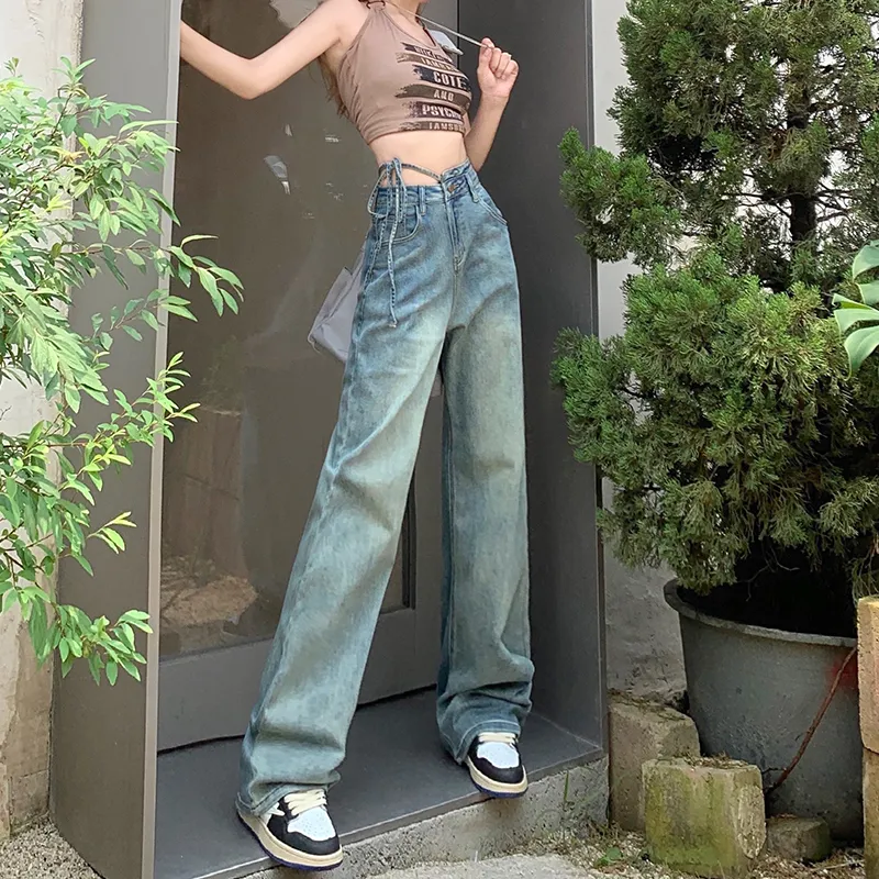 Wen Shan Jeans Women's Vintage Blue-11