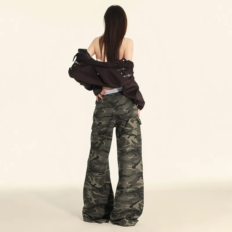 Wen Shan Casual Pants Women's Camouflage-5