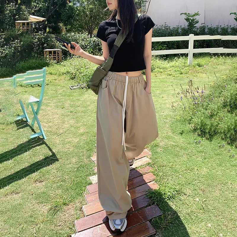 Wen Shan Casual Pants Women's Khaki-3