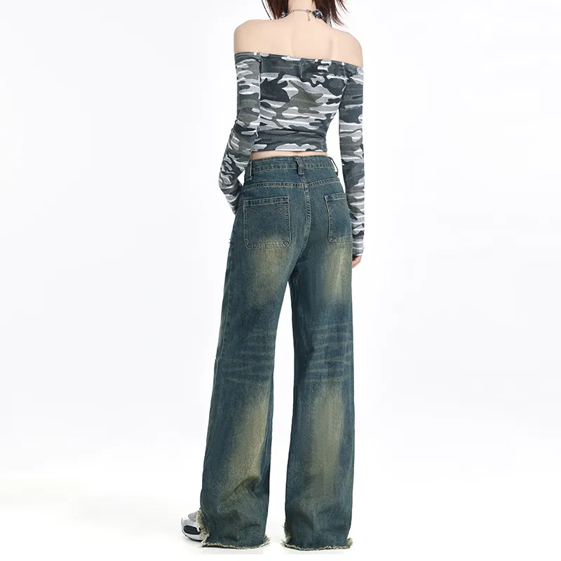Wen Shan Jeans Women's Vintage Blue-6