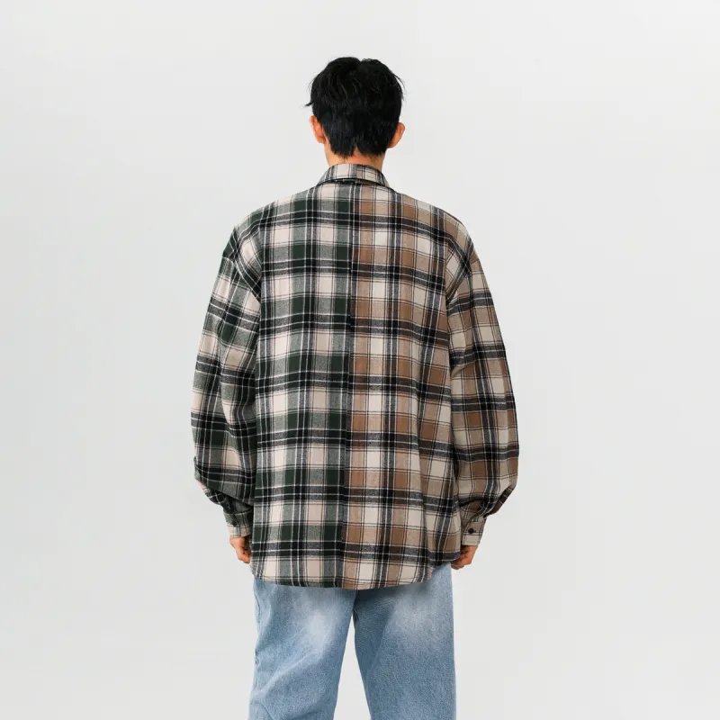 Poshbrain Shirt Unisex Yellow Green Plaid-2