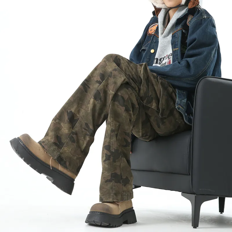 PAINT STAIN Jeans Unisex Camouflage-13