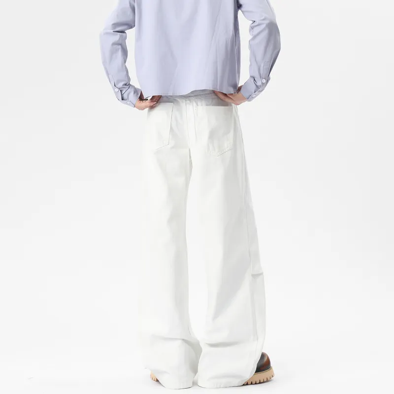 TESTUNG Jeans Unisex White Extended Style-10