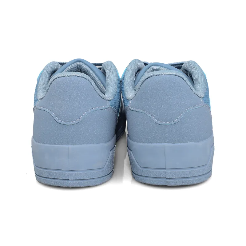 B10CROWN Anti Slip And Wear Resistant Lightweight Low Top Skateboard Shoes Women's Blue-5