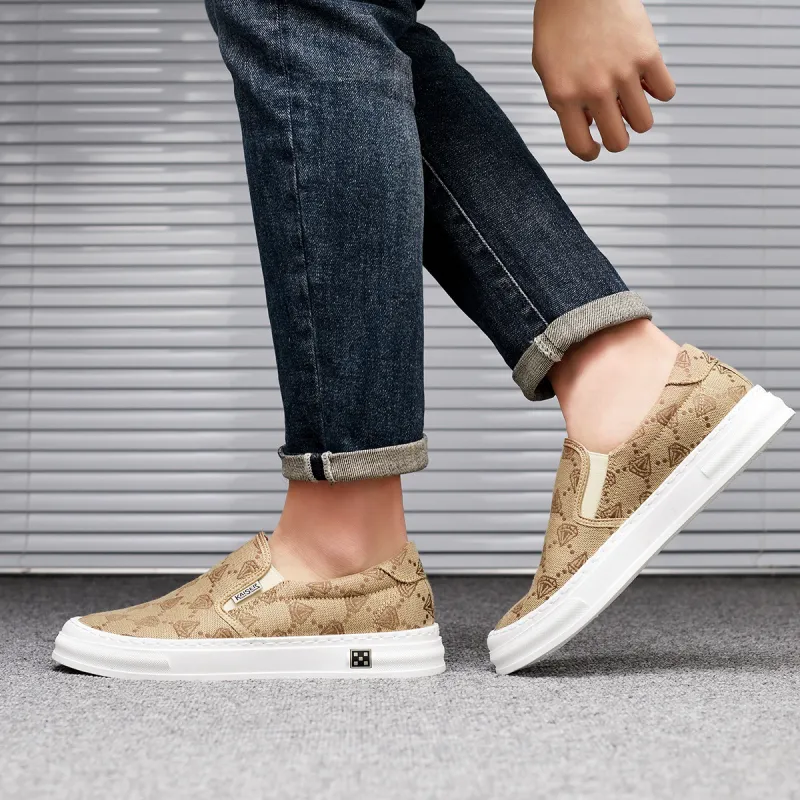KAISER Low Top Canvas Shoes Men's Beige-7