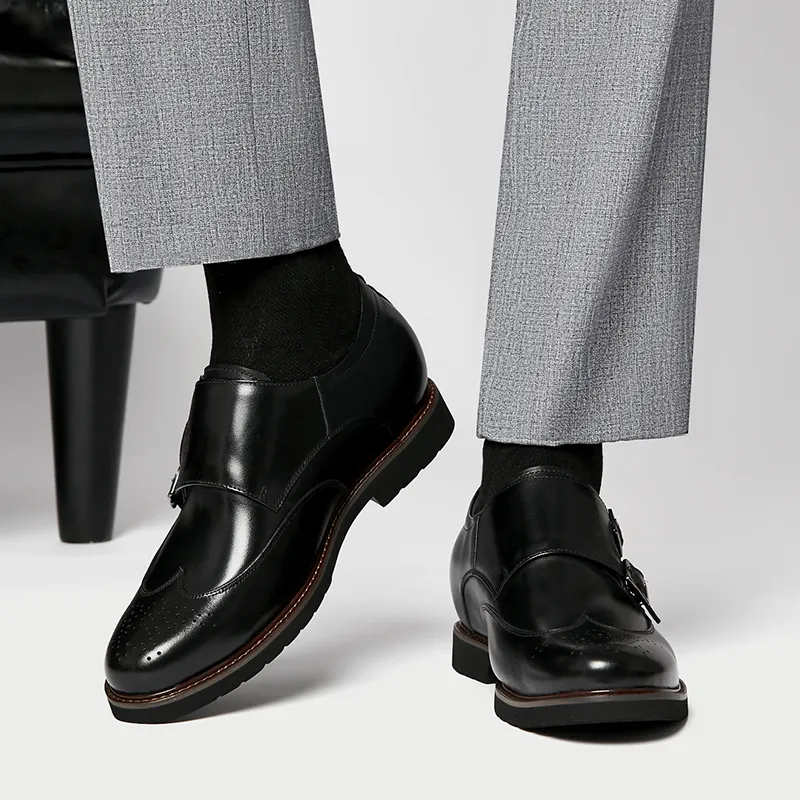KAISER Dress Shoes Men Low Top Black/Black-5