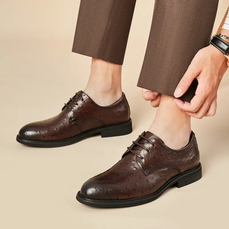 KAISER Dress Shoes Men Low Top Black/Brown-6