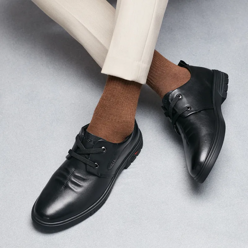 KAISER Dress Shoes Men Low Top Black-17