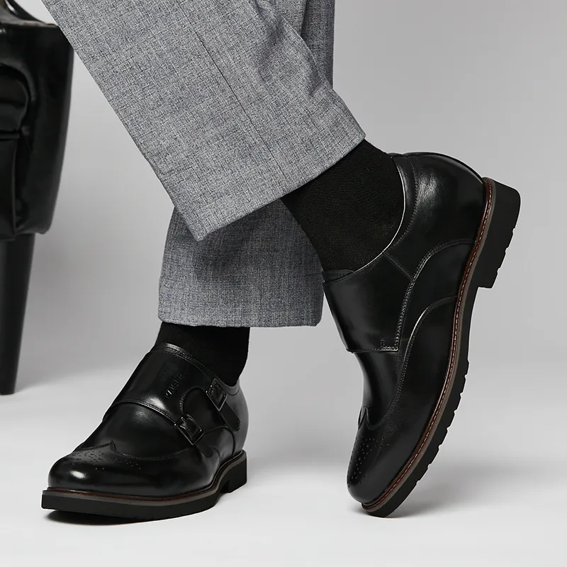 KAISER Dress Shoes Men Low Top Black/Black-6