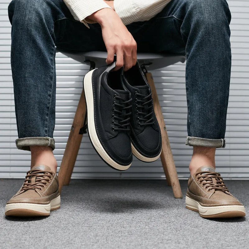 KAISER Cushioning Wear Resistant Balance Low Top Skateboard Shoes Men's Khaki-7