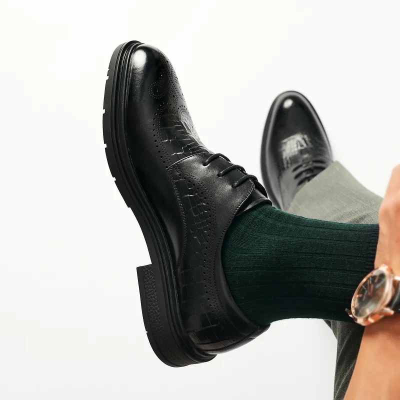 KAISER Dress Shoes Men Low Top Black-7