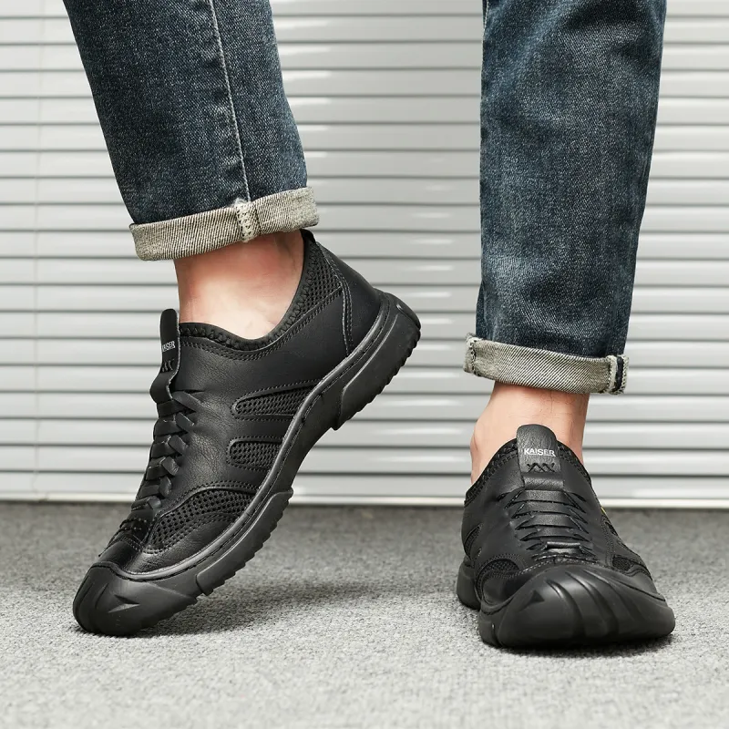 KAISER Low Top Casual Shoes Men's Black-8