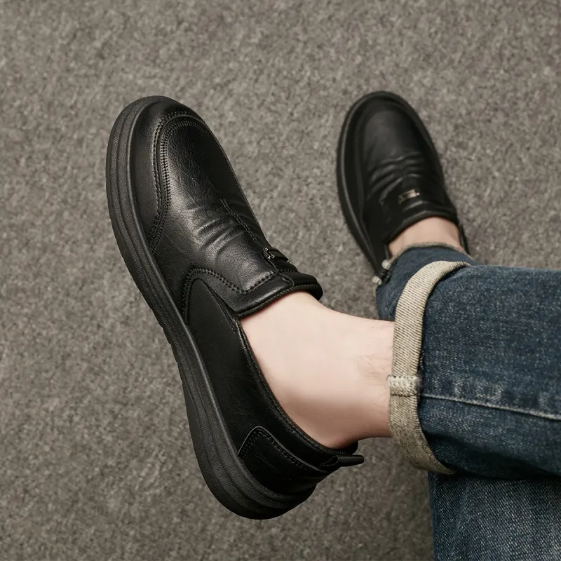 KAISER Men's Casual Shoes Men Low Top Black/Black-8