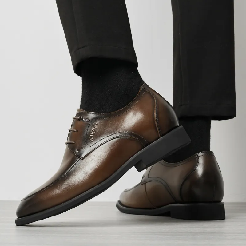 KAISER Dress Shoes Men Low Top Brown/Black-7