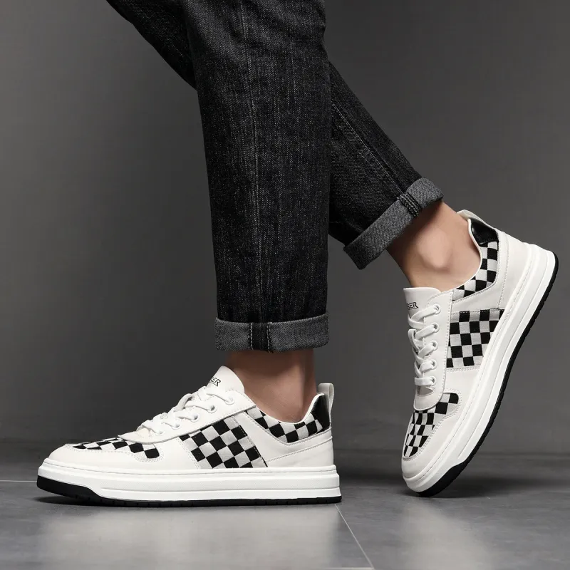 KAISER Abrasion Resistant Cushioning Low Top Casual Shoes Men's Black White-8