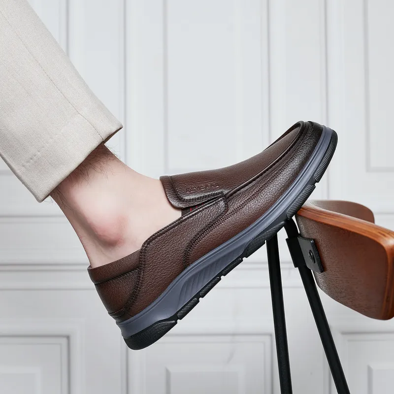 KAISER Dress Shoes Men Low Top Brown/Brown-6