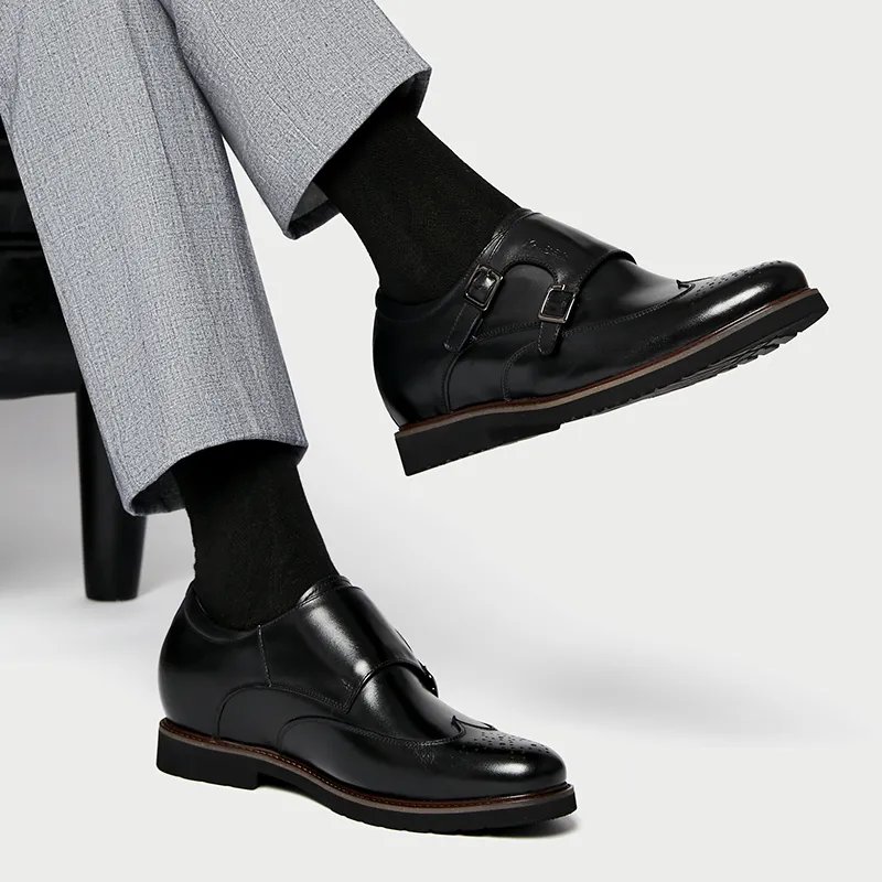KAISER Dress Shoes Men Low Top Black/Black-9