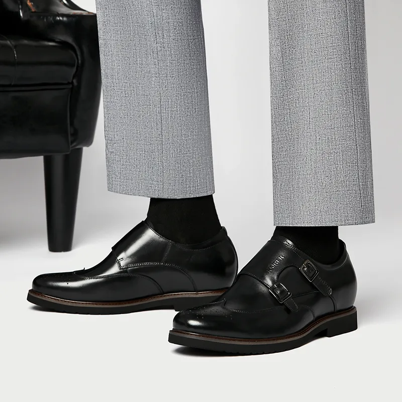 KAISER Dress Shoes Men Low Top Black/Black-7