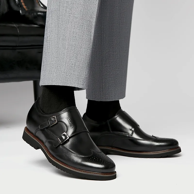 KAISER Dress Shoes Men Low Top Black/Black-8