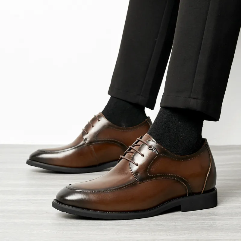 KAISER Dress Shoes Men Low Top Brown/Black-5