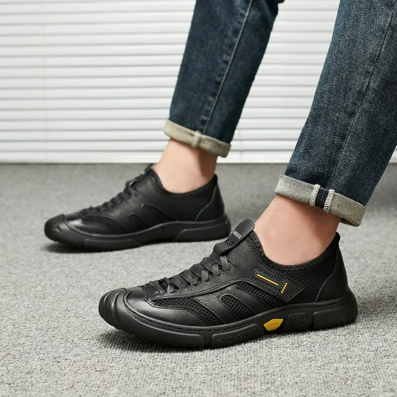 KAISER Low Top Casual Shoes Men's Black-6