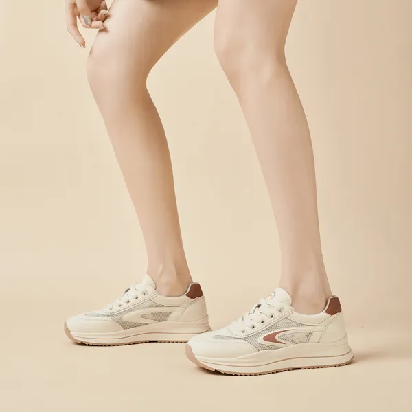 KAISER Wear-Resistant Breathable Supportive Lightweight Height Increasing Low-Top Chunky Sneakers Women's-8
