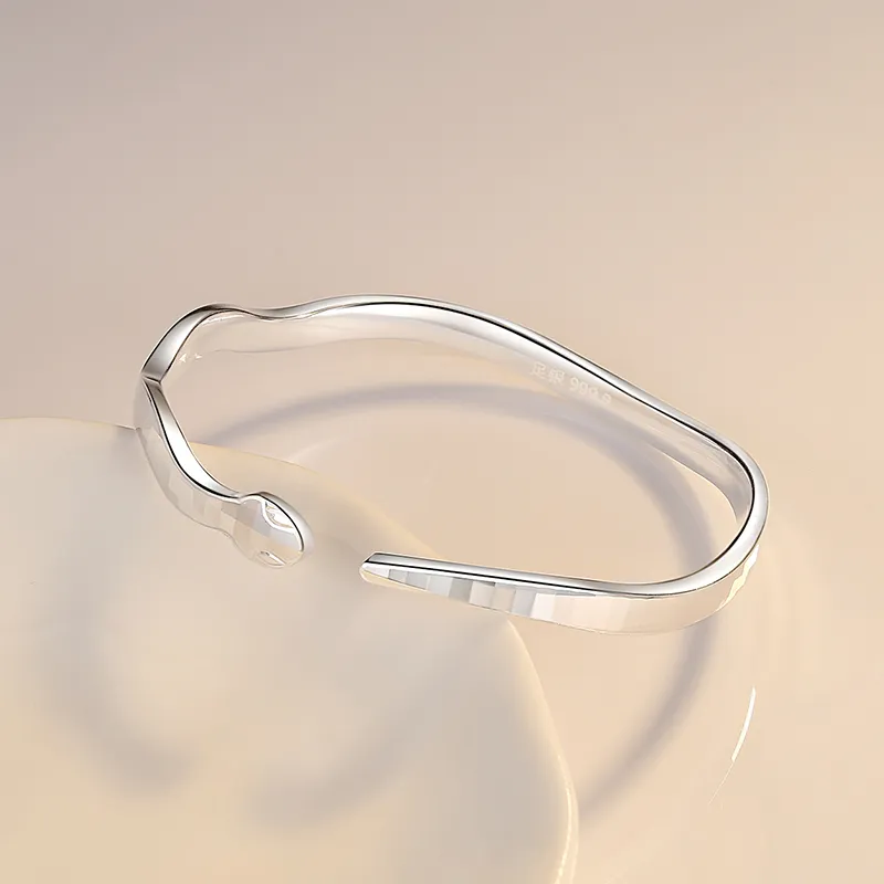 MIAOYINGE 999.9 Foot Silver Bangles Women's-4