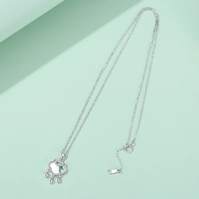 MIAOYINGE S925 Silver White Mother Of Pearl Necklaces Women's-3