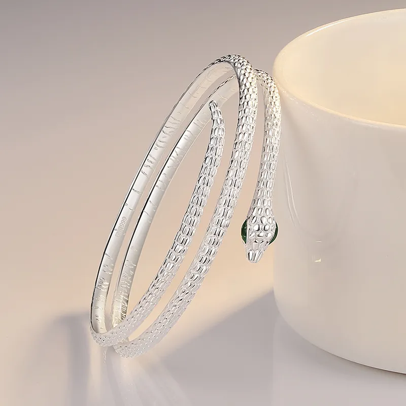 MIAOYINGE 9999 Pure Silver Bangles Women's-3