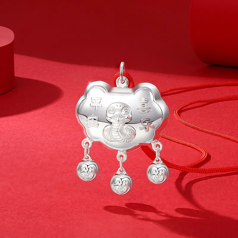 MIAOYINGE 999 Fine Silver Baby Sterling Silver Necklaces Kids'-3