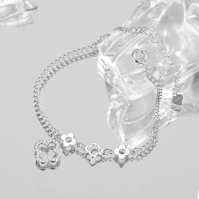 MIAOYINGE S925 Silver Synthetic Cubic Zirconia Bracelets Women's-1
