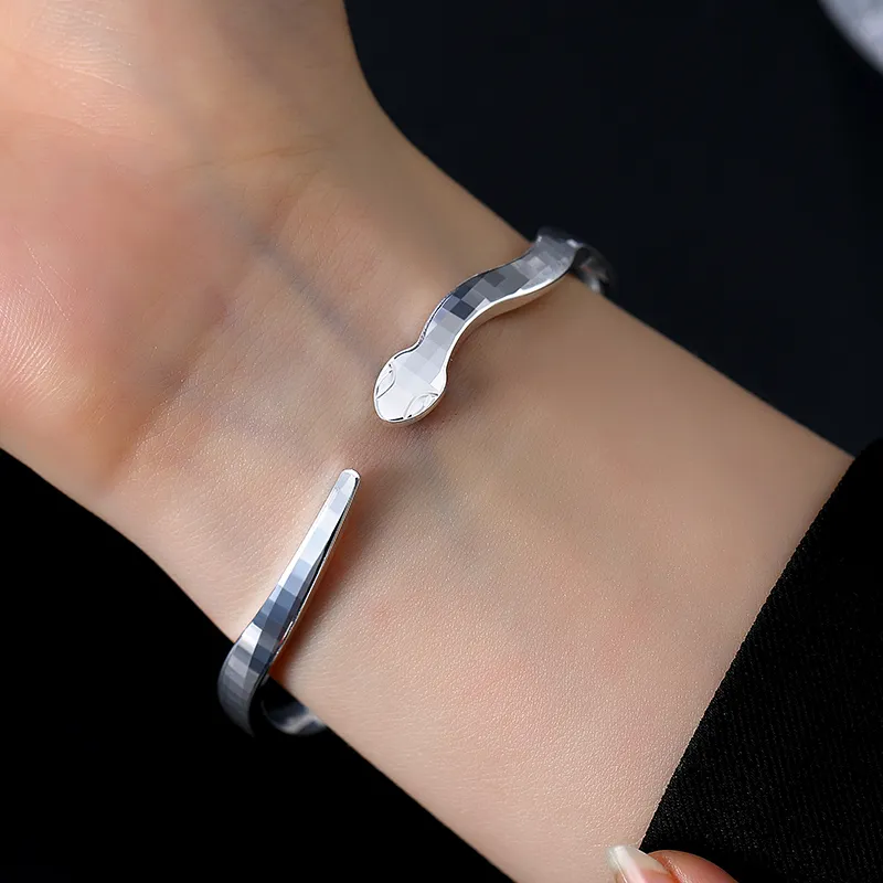 MIAOYINGE 999.9 Foot Silver Bangles Women's-2