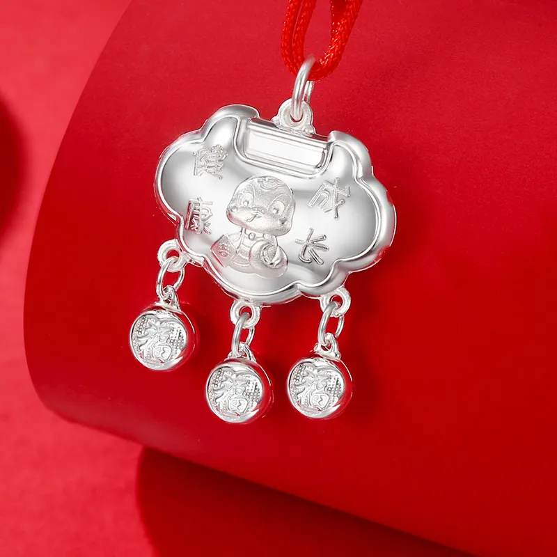 MIAOYINGE 999 Fine Silver Necklaces Kids'-1
