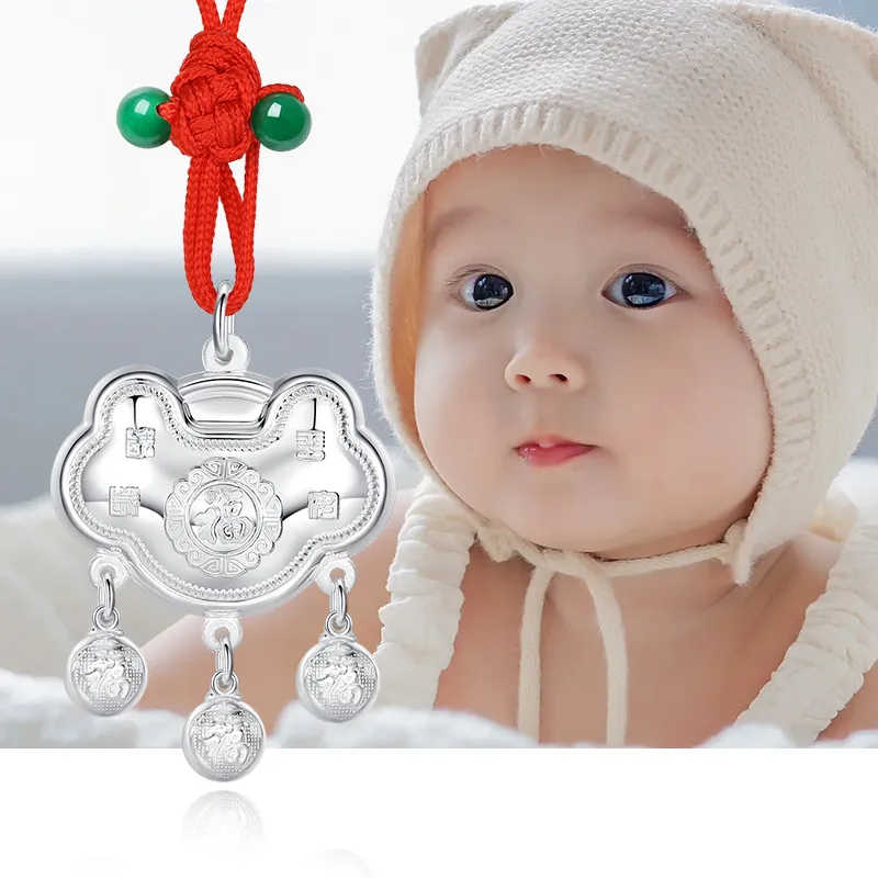 MIAOYINGE 999 Fine Silver Necklaces Kids'-3