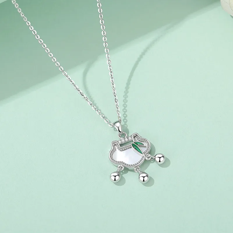 MIAOYINGE S925 Silver White Mother Of Pearl Necklaces Women's-5