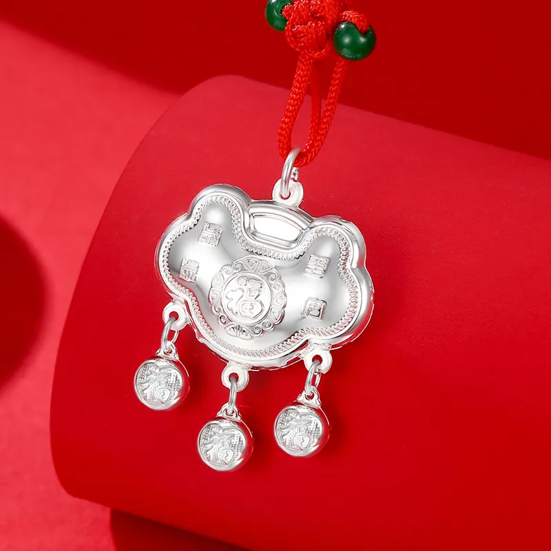 MIAOYINGE 999 Fine Silver Necklaces Kids'-2