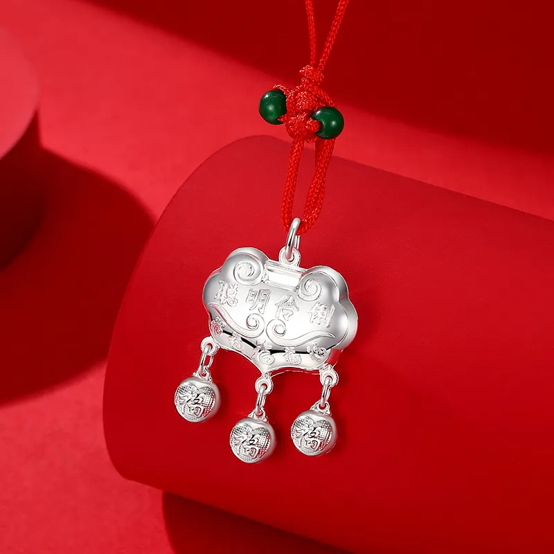 MIAOYINGE 999 Fine Silver Necklaces Kids'-4